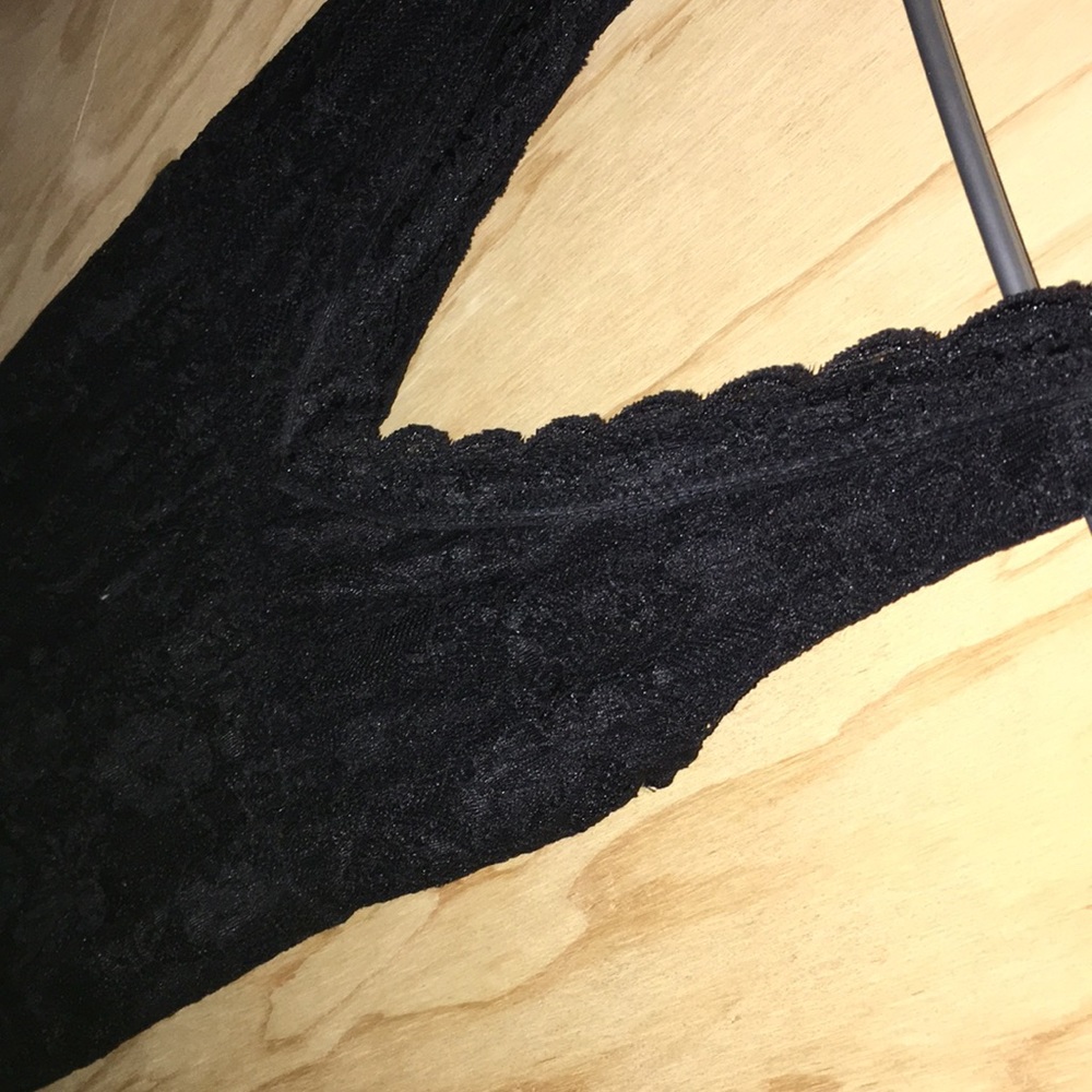 Black lace sheer dress